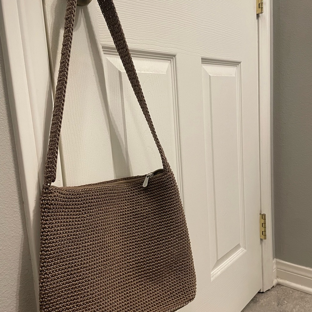 “The Sak” Brown Woven Shoulder Bag